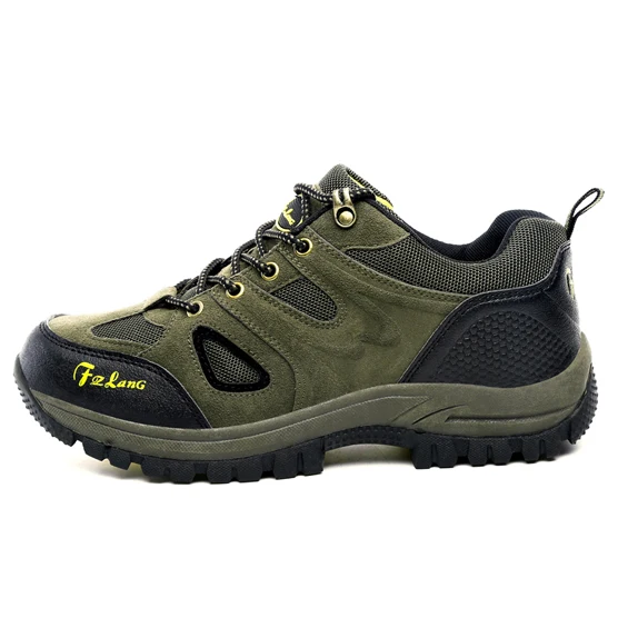 Хит, мужская и женская уличная походная обувь, большие размеры 36~ 48, коричневый/армейский зеленый/серый цвета, износостойкие кроссовки для альпинизма - Цвет: Army Green