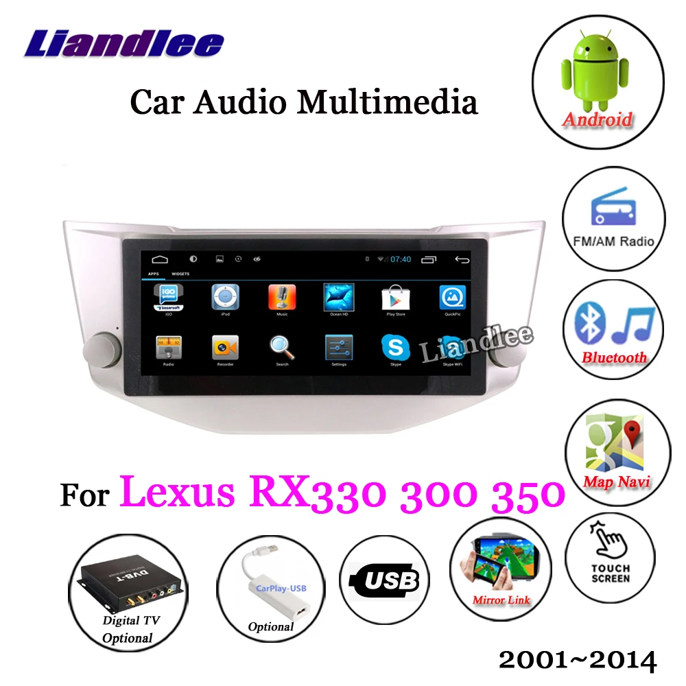 Cheap Liandlee Car Android System For Lexus RX RX200 RX330 RX300 RX350 400H 2001~2014 Radio Carplay GPS Nav MAP Navigation Multimedia 2
