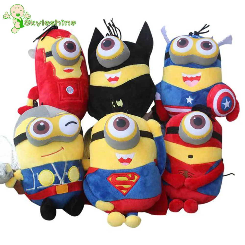 

Skyleshine The Cosplay Avengers Batman Minion Doll(18cm) For Children 6 Roles Choosable Christmas Gift #ML0036