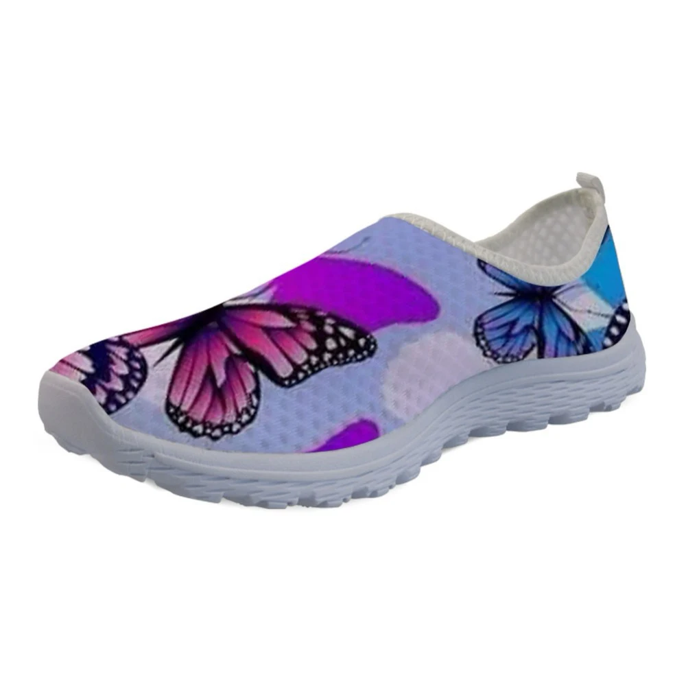 

NOISYDESIGNS flat Walking Shoes for Women Casual Sneakers Summer Cute Butterfly Prints Women Loafers Shoes Woman Beach Zapatos