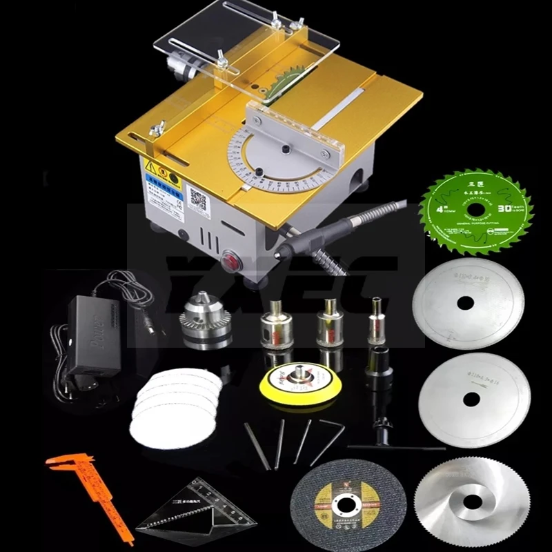 

Multifunction Mini Table Saw Handmade Woodworking Bench Lathe Electric Polisher Grinder DIY Model Cutting Saw 7000RPM B12 Chuck