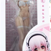 Классический комикс Аниме Супер сонико белый 6/1 ПВХ сексуальная фигура 26 см купальники снять