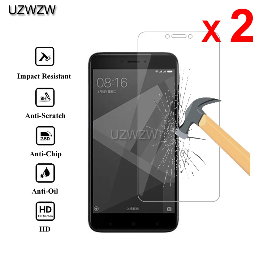 

2pcs For Xiaomi Redmi 4X Premium 2.5D 0.26mm Tempered Glass Screen Protector For Xiaomi Redmi 4X Protective Glass