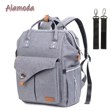 Alameda многофункциональная сумка для подгузников, сумка для мам, дорожный рюкзак для мам, Детская сумка с ремнями для коляски, для ухода за ребенком