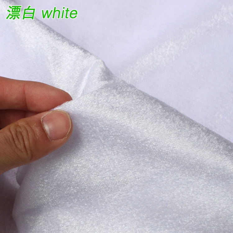

White Silk Velvet Fabric Velour Fabric Pleuche Fabric Table Cloth Table Cover Curtain Fabric Sold By The Yard