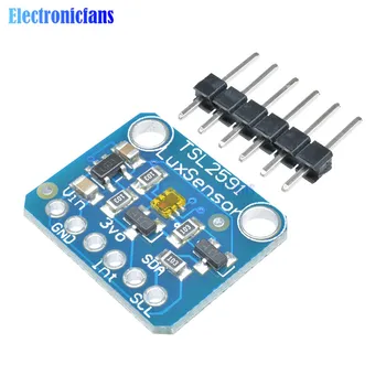 

TSL2591 High Dynamic Range Digital Light Sensor Module IIC I2C TSL25911FN Light Sensor Breakout Board 3.3V 5V for Raspberry Pi