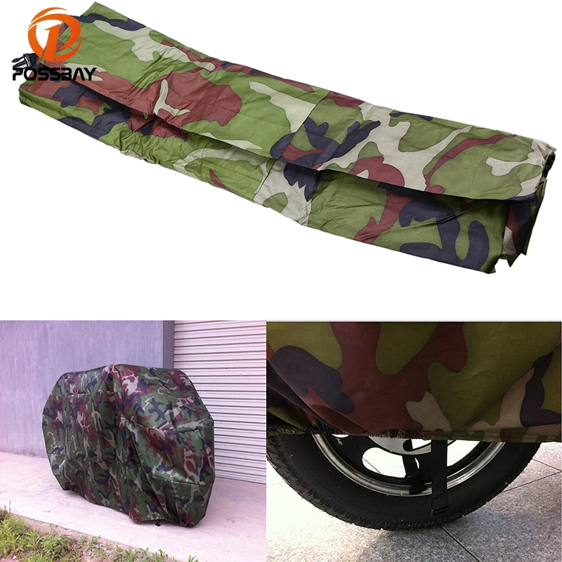 POSSBAY All Size Camouflage Motorcycle Cover Waterproof Dustproof UV