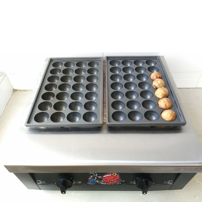 Газовое устройство для приготовления такояки Коммерческая такояки машина Двойная плата такояки гриль сковорода популярное японское оборудование для приготовления закуски