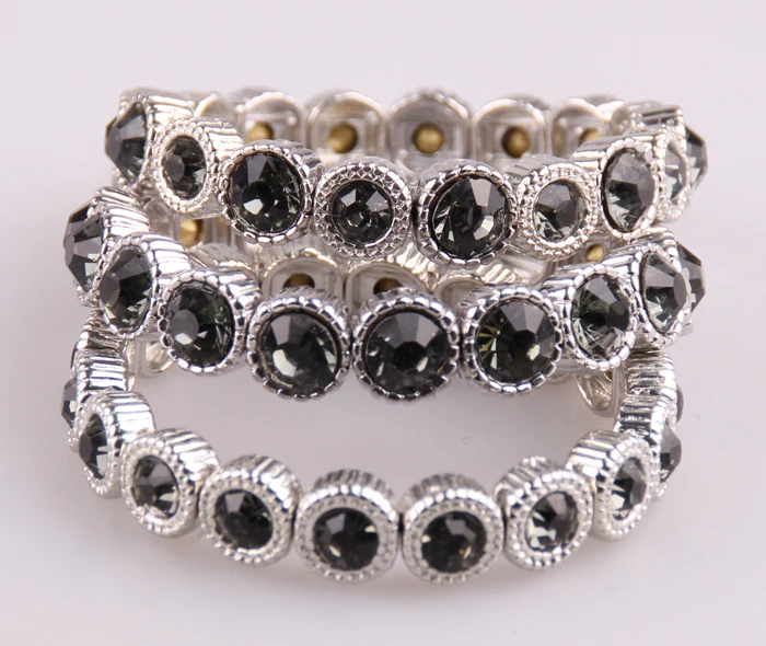 grey crystal bracelet