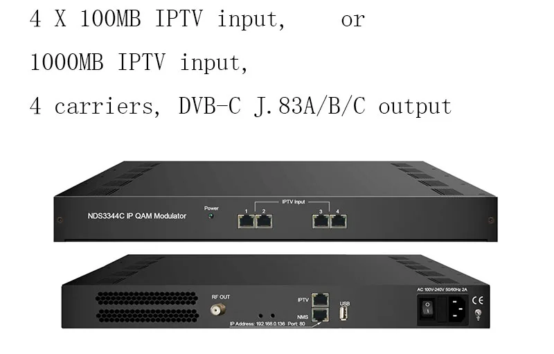 IP к QAM модулятор, IP к DVB-C J.83A/B/C модулятор, IPTV кодер модулятор, IP к DVB-T модулятор