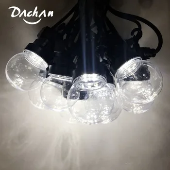 

Nolvety! Waterproof 20 Globe Clear/Milky G50 Bulb Connectable Outdoor Used Festoon Party String Christmas Holiday Garland Lights