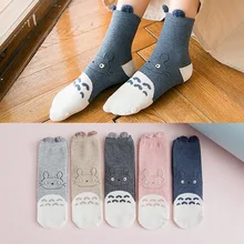 10 пар осенне-зимних носков милый мультяшный Тоторо женские стерео уши 200 иглы женские хлопковые носки