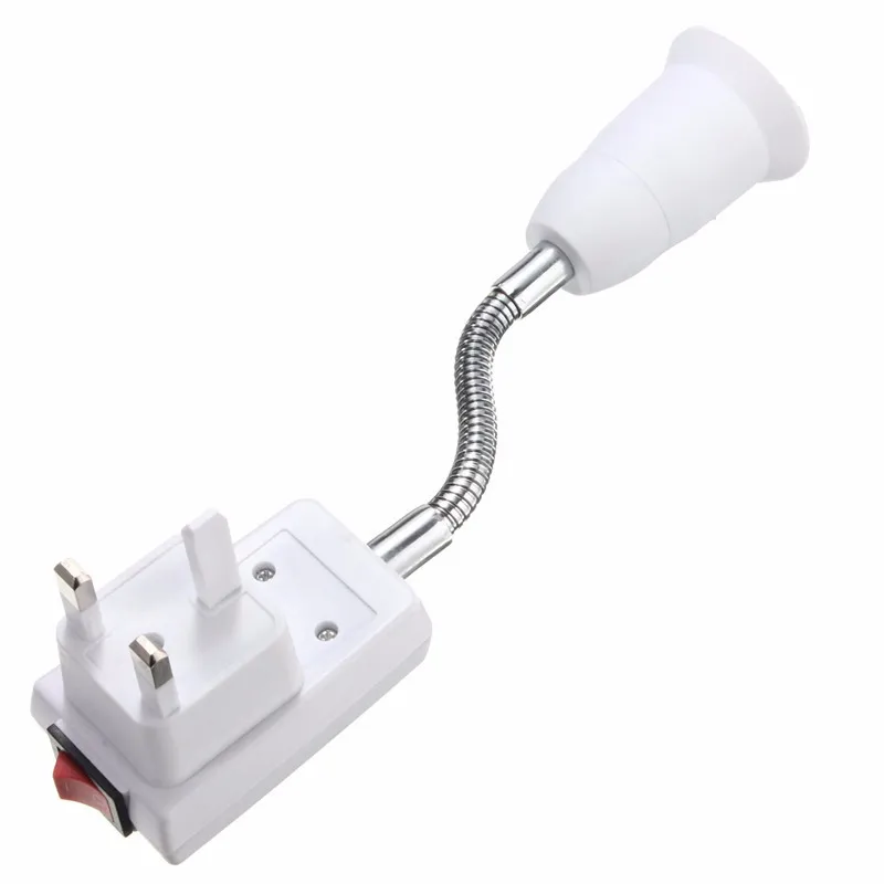 E27 Flexible Extend Extension LED Light Bulb Lamp Base Holder Screw