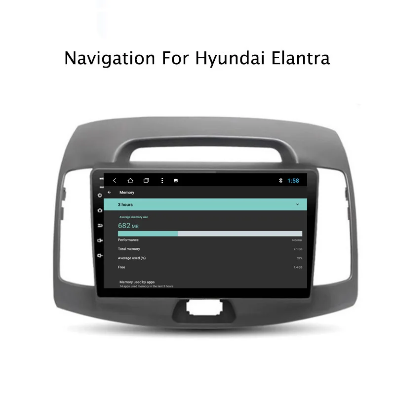 Sale NAVITOPIA 9inch 2G RAM 32G ROM Android 8.1 Car DVD Multimedia GPS Navigation for Hyundai Elantra 2008 2009 2010 8