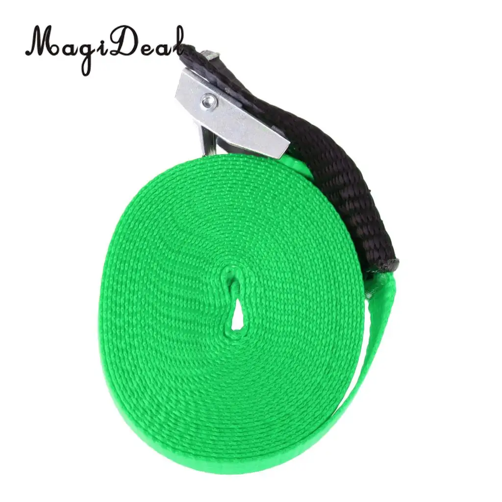 MagiDeal SUP 300cm 25mm Kayak Canoe Tie Down Strap Pack Lash Belt Metal Buckle for Dinghy Surfing Rafting Surfboard Accessory