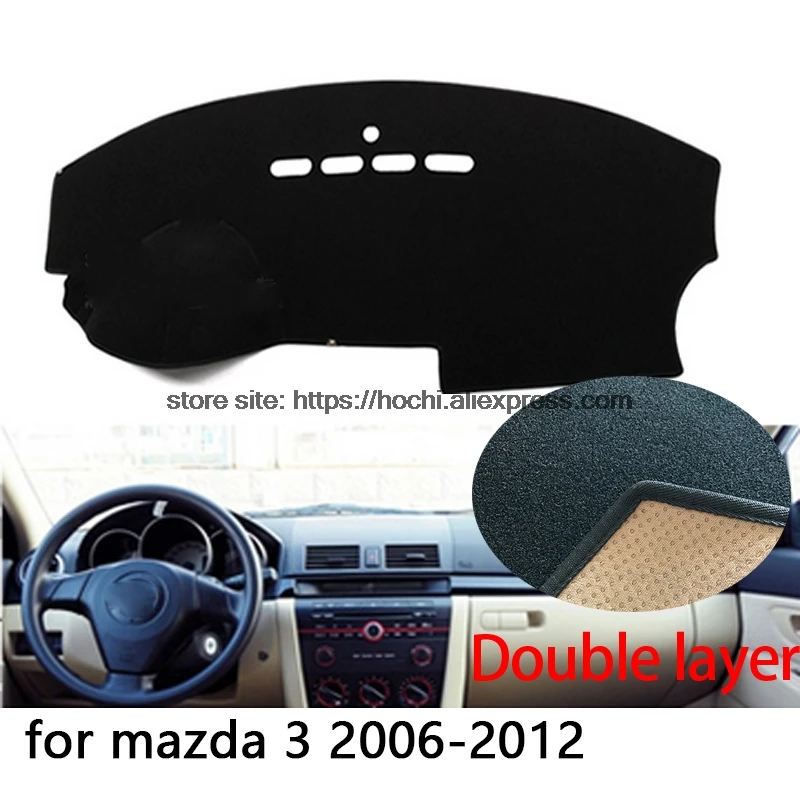 For mazda 3 2006 2016 Double layer Silica gel Car Dashboard Pad