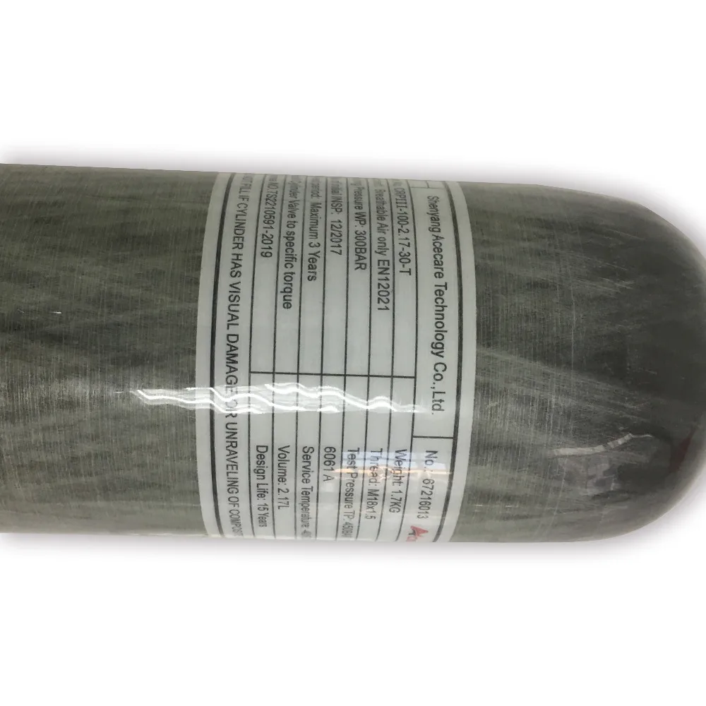 AC1217 Buy China Direct 2.17L 4500Psi CE certificated Scuba Tank Paintball Rifle Carbon Fiber High Pressure Cylinder Acecare