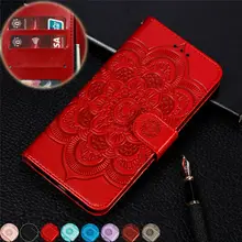 for oneplus 7 pro emboss Sunflower patterned case Oneplus 7 PRO 1+7 pro Magnetic Luxury PU Leather Wallet Flip Stand Cover Case
