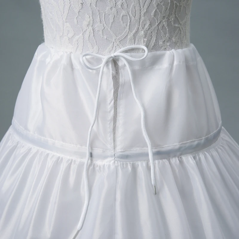 In Stock 3 Hoops One Layer 2019 White A-Line Flower Girl Dress Petticoat Kid Crinoline Underskirt Wedding Accessories