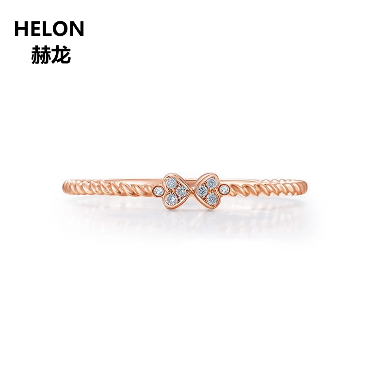 

Solid 14k Rose Gold SI/H Natural Diamonds Engagement Wedding Ring Anniversary Band Party Fine Jewelry Heart Shape