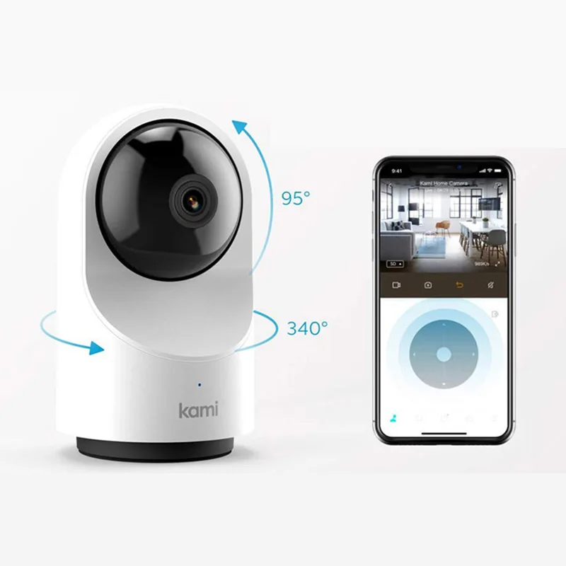 YI Kami Indoor Smart Home Camera 1080P IP Cam Security Surveillance Motion Tracking 2-Way Audio Privacy Mode 6 months Free Cloud