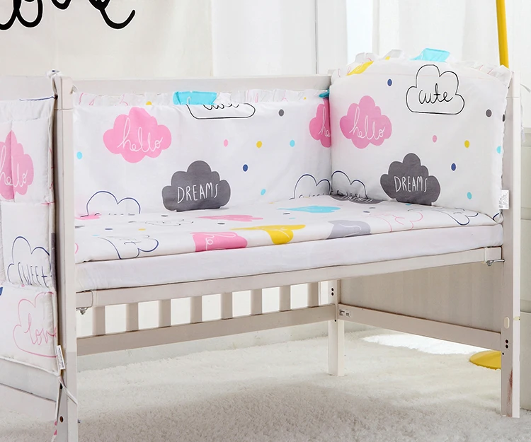 5PCS Cotton Crib Bed Linen Baby Bedding Set Baby Children Bedding Set girls boys bed juego de cama (4bumper+sheet) 5PCS Cotton Crib Bed Linen Baby Bedding Set Baby Children Bedding Set girls boys bed juego de cama (4bumper+sheet)