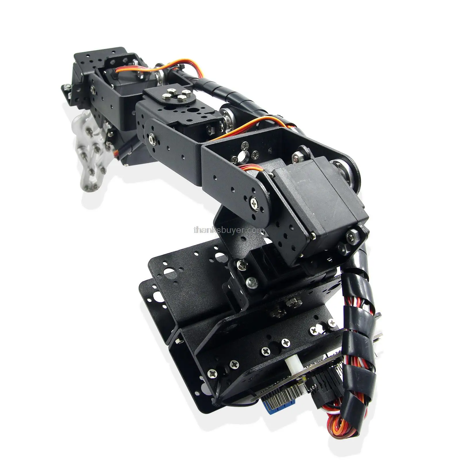 Робот 6 dof, алюминиевый механическая Роботизированная рука зажим коготь крепление комплект и 6 шт. сервоприводы и металлический сервопривод рог для Arduino