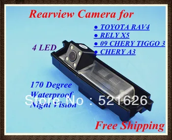

High quality! Waterproof Special 4LED CCD Car Rear view camera for TOYOTA RAV4,RELY X5\09 CHERY TIGGO 3,CHERY A3