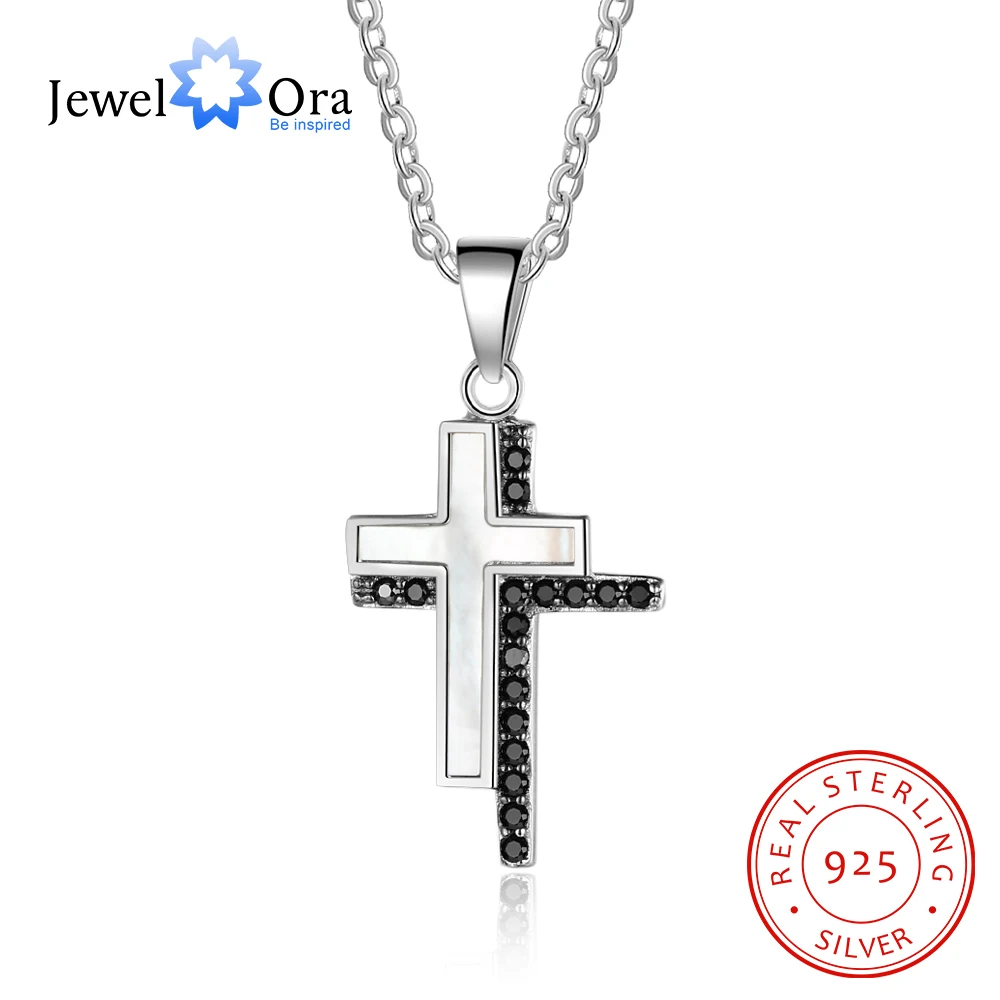 Necklace Silver 925 Sterling Female For Women Cross Pendants Vintage Jewelry Gift New Arrival 2018 (Jewelora NE102570)