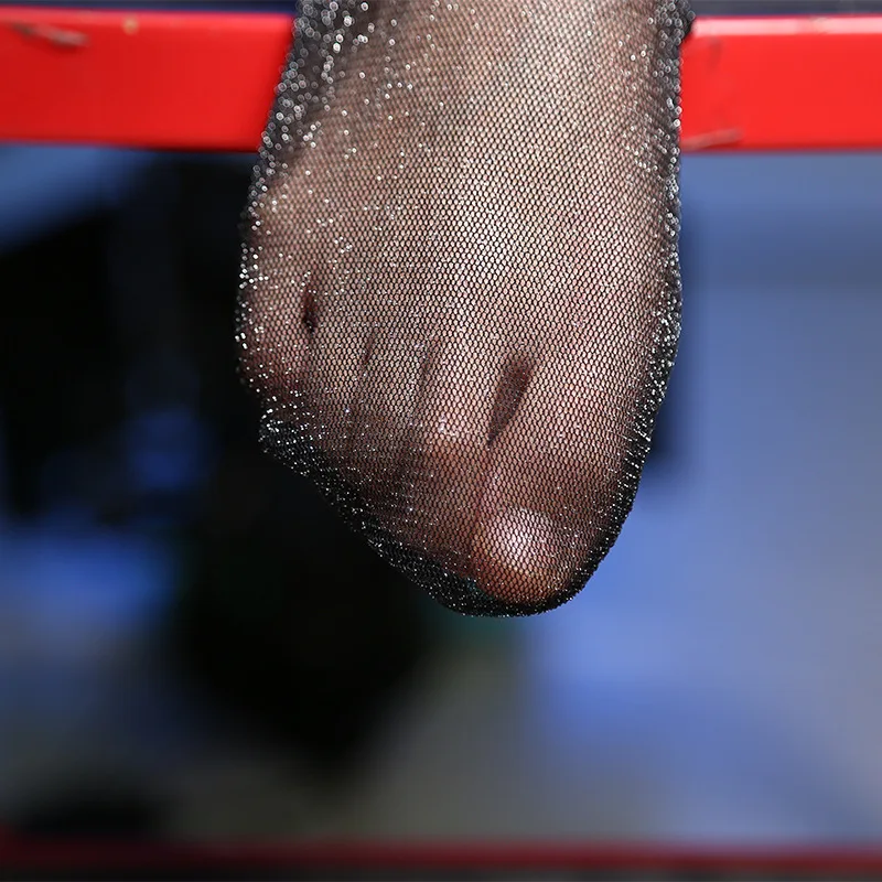 New Hot Style Fashion Women Girl Lady Glitter Shiny Pearl Socks Thin Bead Gauze Transparent Sock Hosiery Sexy Female Mesh Socks