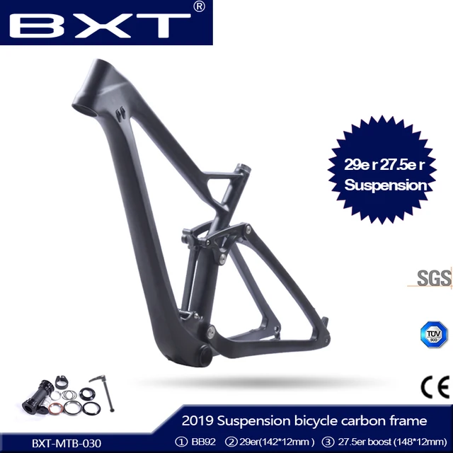 Cadre de vélo de montagne BXT en carbone 29er, Boost 148 mm, vente en gros, design