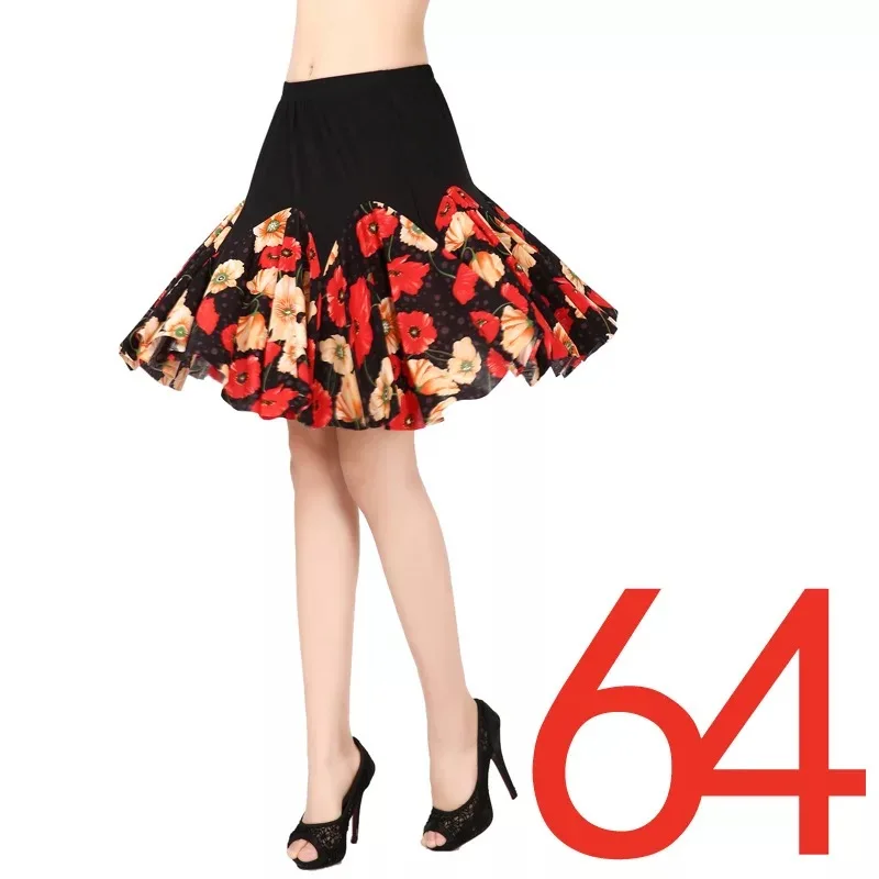 2018_midi_tutu_flower_printed_skirt_Skirts_Woman_printed_Summer_plus_size_elastic_girl_Tulle_Skirt_Women_Clothing_dancing_female_2