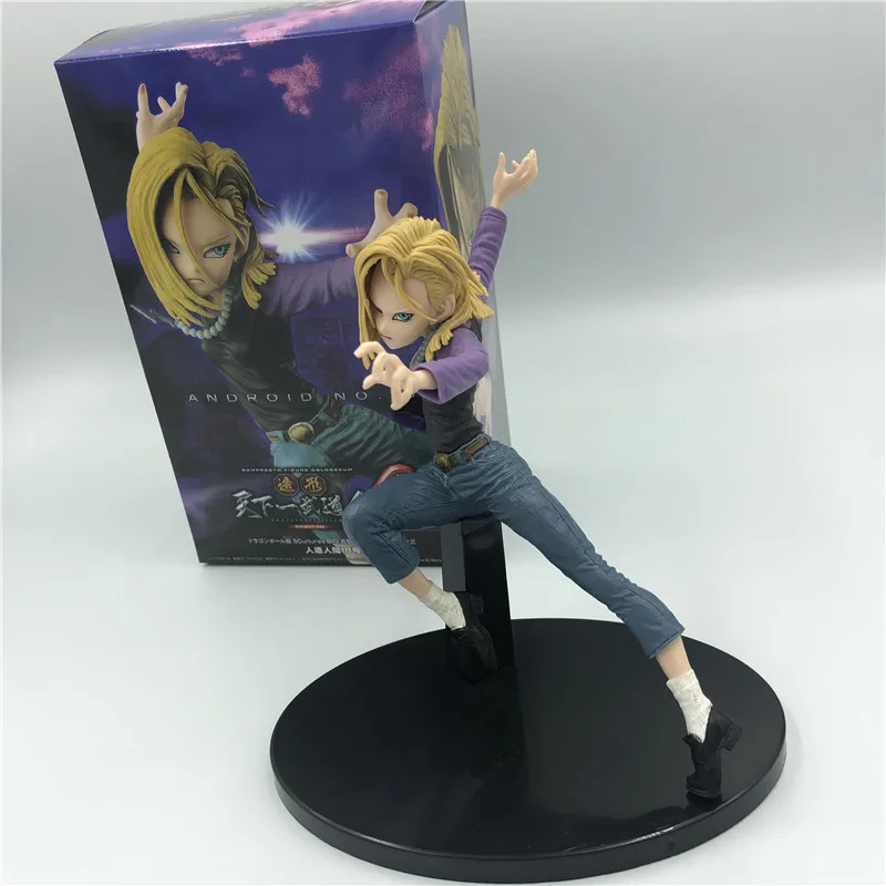 Dragon Ball Z Android 17 Android 18 Sprinting Ver. Фигурка DBZ Гоку истребитель лазурит ПВХ Коллекция Модель 17 см