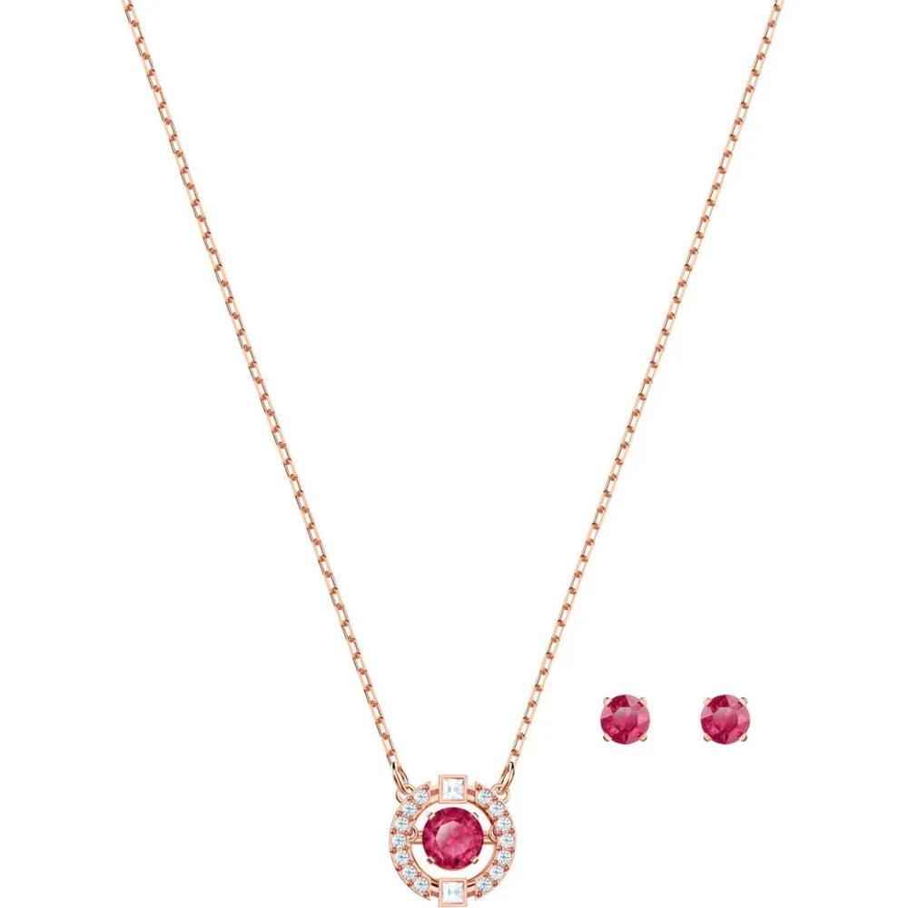 

Swarovski SPARKLING DC Jumping Crystal Fashion Women's Necklace Ear studs Set 5480494