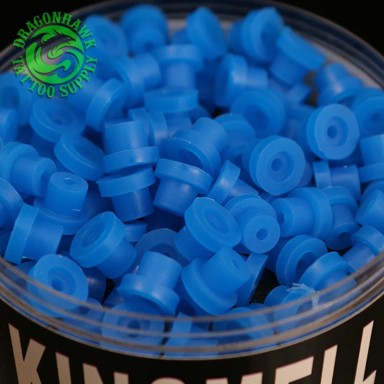 

New Style 100 pcs Blue Rubber Grommets Nipples For Tattoo Needles Armature Supplies