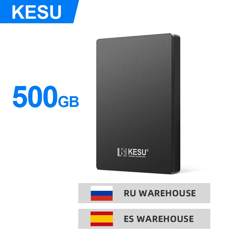 

KESU 2.5 inch External Hard Drive 500GB USB 3.0 HDD Portable External HD Hard Disk for Desktop Laptop Server (Black/Blue/Red)