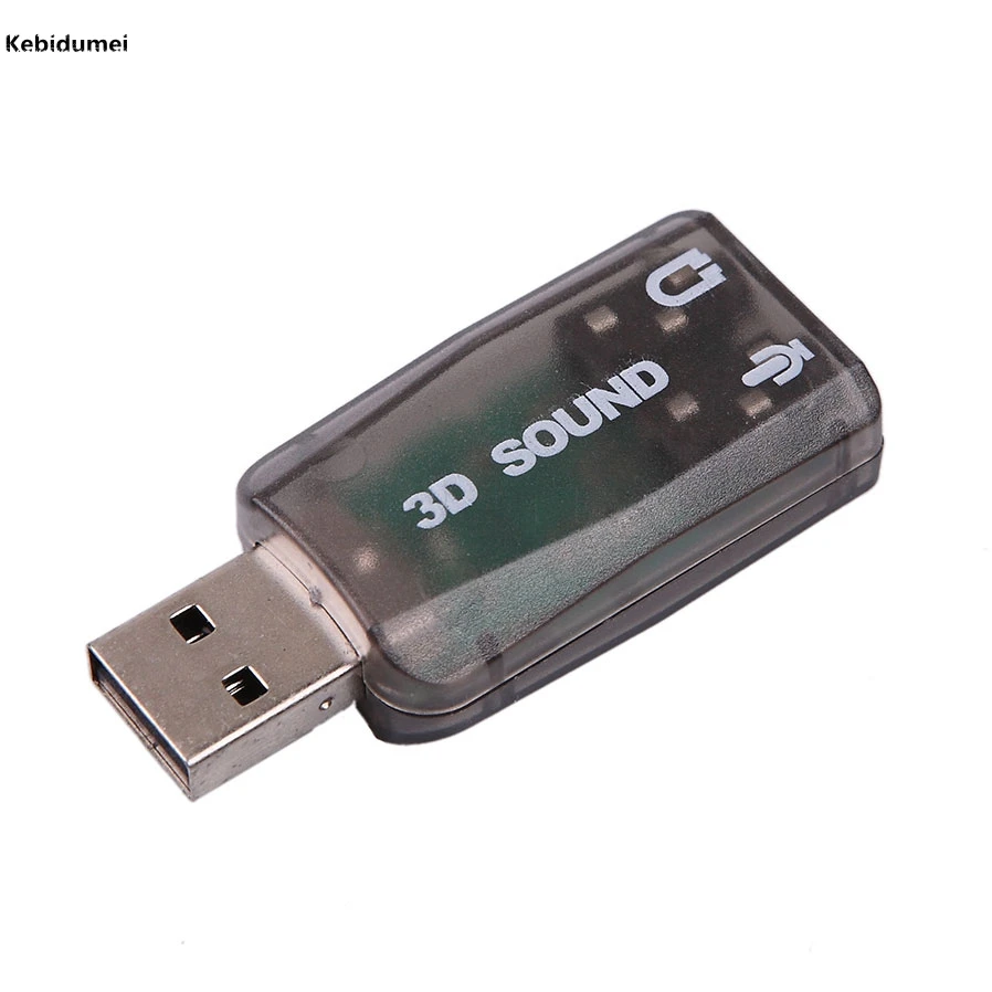 

kebidumei 5pcs/Lot Low price Newest USB 2.0 Sound Card to 3D Mic Speaker Audio Headset Sound Card Adaptor 5.1 for PC Laptop