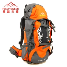 Feel pioneer escuela táctica impermeable al aire libre bolsa de deporte de nylon de los hombres de las mujeres mochila de camping 50l equipo con cubierta para la lluvia
