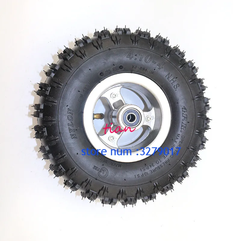 

free shipping 4.10/3.50-4 tires wheels 3.50 / 4.10 - 4" Inch Wheel Rim Tyre Tire 49cc Mini Quad Dirt Bike ATV Buggy