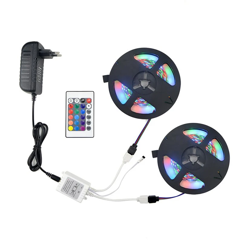 1 комплект 5 м или 10 2835 3528 SMD RGB Светодиодные ленты свет строка Декор лампы + DC 12 В 3A