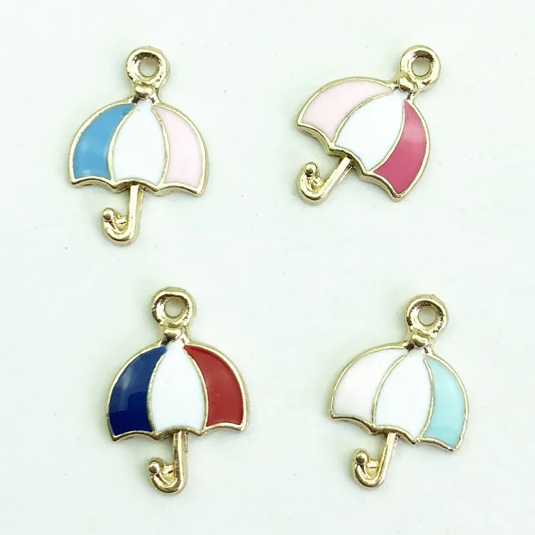 Buy 50pcs Enamel umbrella Charms 1.0*1.5cm Handmade