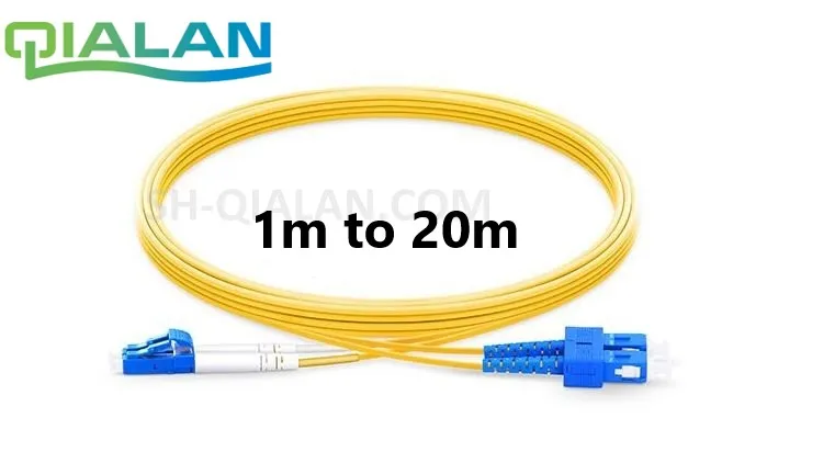 

Optical Fiber Patchcord LC UPC to SC UPC Patch cord 2cores Duplex 2.0mm PVC Fiber Optic Cable PVC SM FTTH Fiber Patch Cable