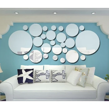 

Circle Mirror Wall Stickers DIY Home Decor Living Room Bedroom Office Acrylic Art Sticker Mural Wall Sticker Room Decoration