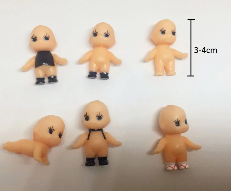 

5pcs DIY Mini Babies Party Favor bulk goods genuine plastic small baby doll 3-4cm mini baby Home Decoration Crafts Gift