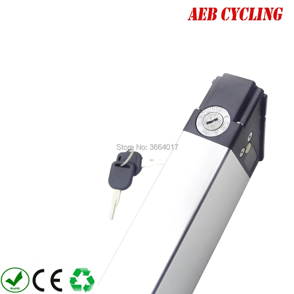 High capacity folding bike battery 36V 14.5Ah Lithium ion silver case battery for city bike foldabl