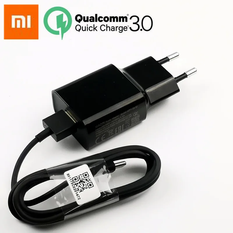 

Genuine xiaomi redmi note 7 Fast Charger EU power adapter qc 3.0 quick charge For 9 9e a2 8 se lite 6 6x mix 3 2 2s max