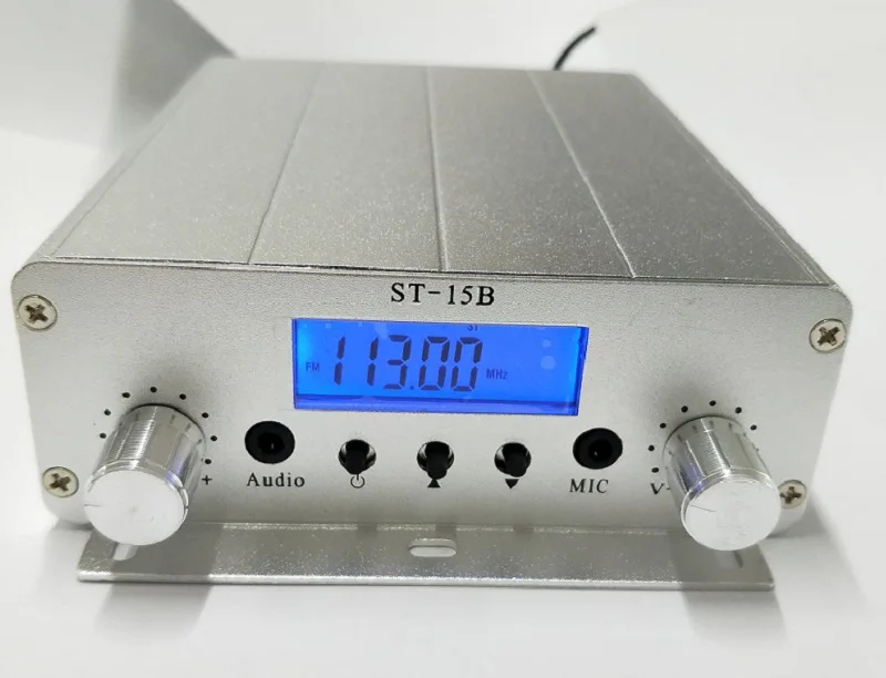 Fm передатчик стерео PLL FM радиостанция 76 МГц 113 + блок питания GP антенна av кабель|fm
