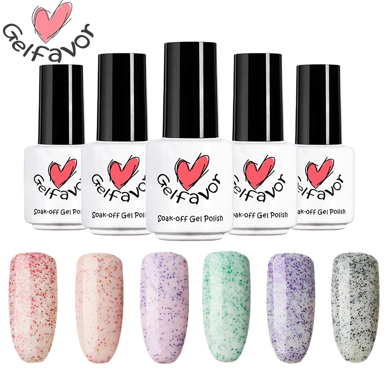 

Gelfavor 7ml Nail Polish Pretty Candy Color Series 24 Colors Gel lacquer UV Soak off Primer For Nail Art