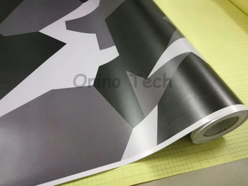 Black Grey White Vinyl Film Wrap-4