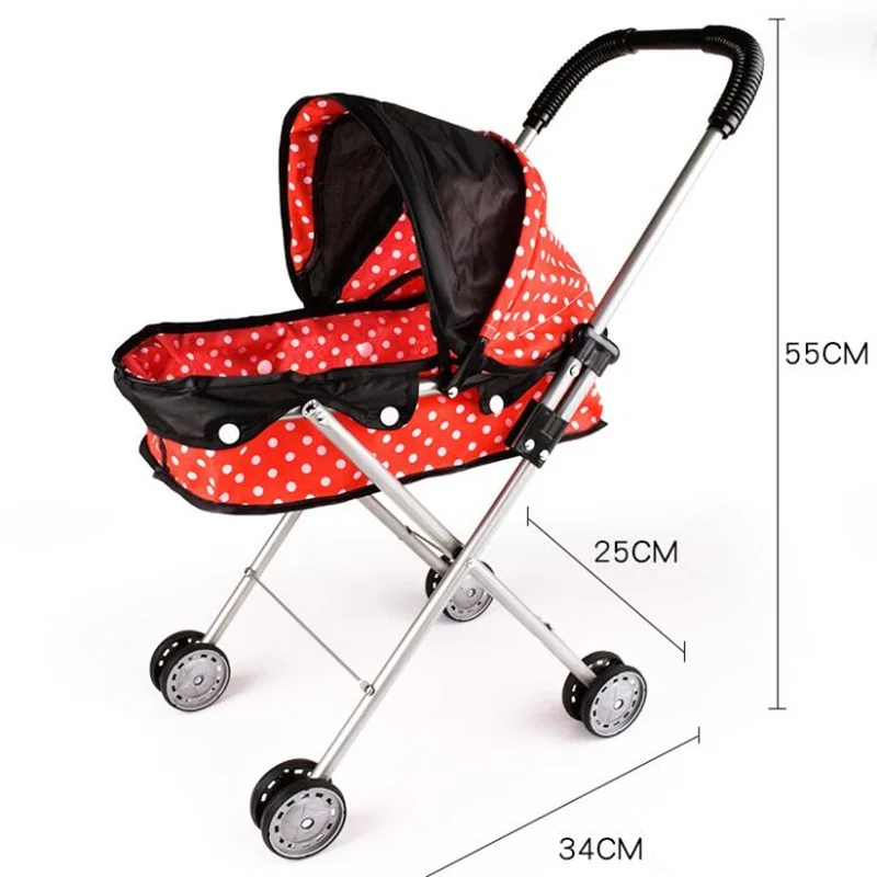 55 cm baby doll trolley Large iron cart toy and 20cm baby doll birthday present Playhouse toy baby gift Doll accessories